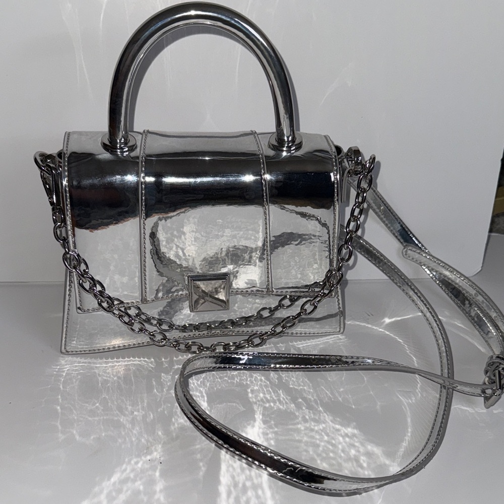 ALDO Silver Chain Handle Women's Bag
